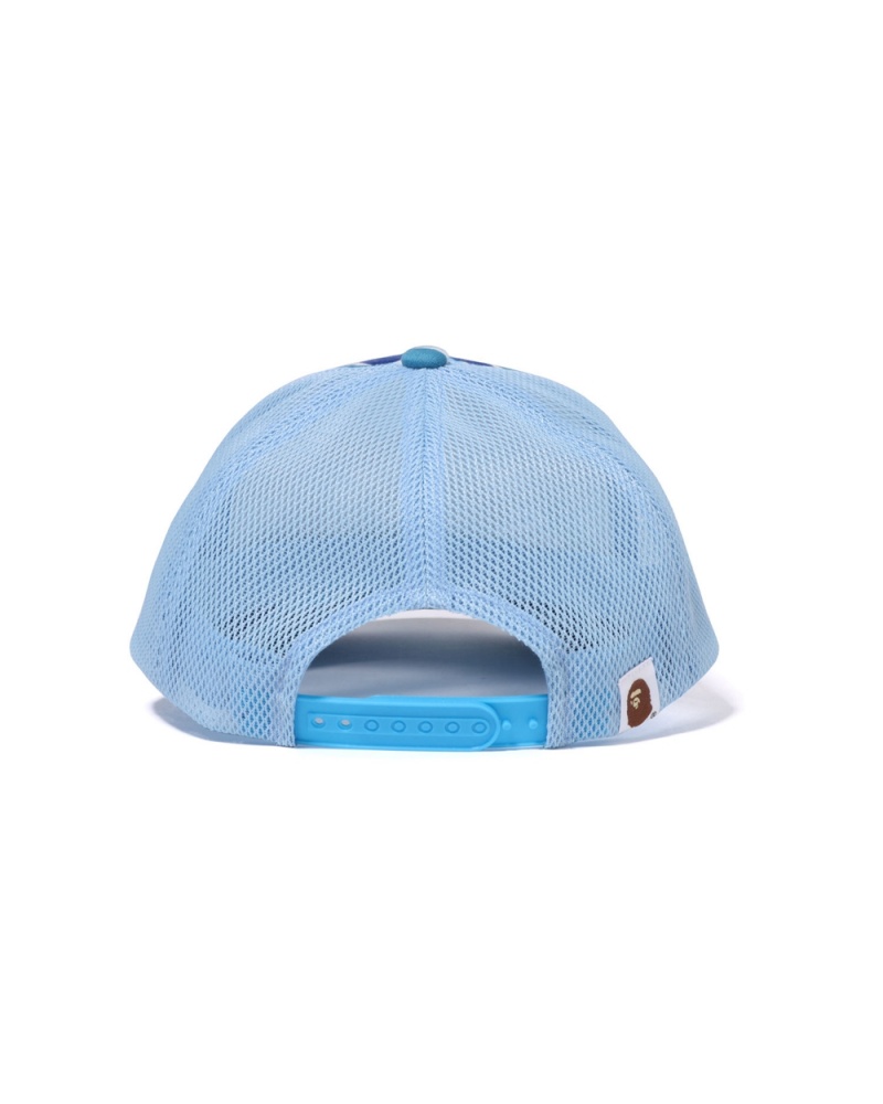 Chapeaux Bape ABC Ape Face Mesh Bleu Clair Homme | GML-88973984